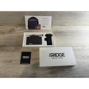 Ridge Mens Slim Metal Wallet Bundle Aluminum‎ Gunmetal New Open Box